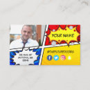 Buscar superhéroe tarjetas de visita Cómic