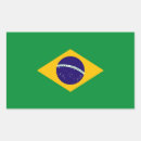 Buscar el brasil rectangulares pegatinas Marcar