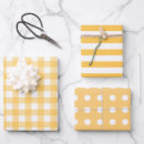 Buscar amarillo y blanco papel de regalo Gingham