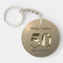 Buscar aniversario de 50 años llaveros Oro