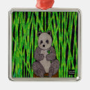 Buscar oso panda lindo adornos Bambú