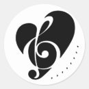 Buscar símbolos de música pegatinas Blanco y negro