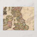 Buscar mapa de las islas británicas postales Coloreado
