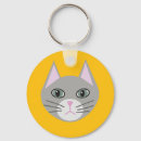 Buscar gato amarillo llaveros Adorable