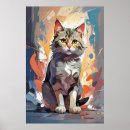 Buscar gato abstracto posters Acuarela