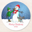 Buscar muñeco de nieve posavasos Navidad