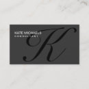 Buscar letra k tarjetas de visita Moda