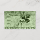 Buscar trébol tarjetas de visita Verde
