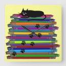 Buscar gatos negros relojes de pared General y unisex