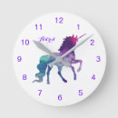 Buscar unicornio relojes de pared Nombre