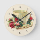Buscar taza té de relojes de pared Vintage