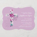 Buscar púrpura invitaciones para bautizos Invitados
