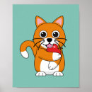 Buscar jengibre y blanco posters Gato
