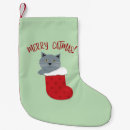 Buscar gato gris calcetines navideños Vacaciones