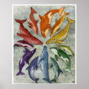 Buscar cetáceos posters Acuarela