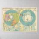 Buscar mapa de antártida posters Litografiado