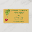 Buscar verdulero tarjetas de visita Granjero