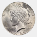 Buscar moneda de plata pegatinas Dólar