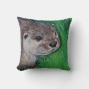 Buscar nutrias de río cojines Marrón