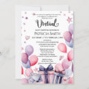Buscar globos rosados invitaciones Elegante
