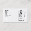 Buscar visión tarjetas de visita Optometría
