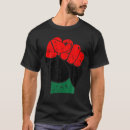 Buscar puño rojo camisetas Negro