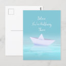 Buscar barco de papel postales Azul