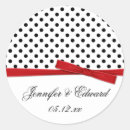 Buscar puntos rojos y blancos pegatinas De polka dot