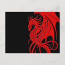 Buscar dragón tribal postales Negro