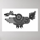 Buscar pavo real blanco posters Blanco y negro