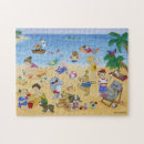 Buscar niños en la playa puzzles Océano