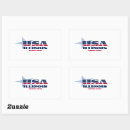 Buscar bandera de illinois pegatinas 6 º estadía