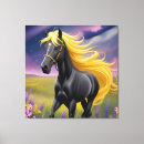 Buscar caballo negro lienzos Majestuoso