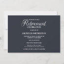 Buscar jubilación invitaciones Azul marino