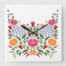 Buscar húngaro relojes de pared Floral