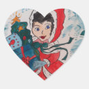 Buscar árbol de navidad corazon pegatinas Rojo