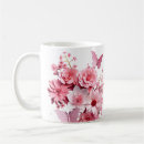 Buscar mariposas rosadas tazas Flores