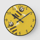 Buscar abeja negra y amarilla relojes de pared Abejas
