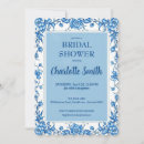 Buscar victorian decor invitaciones Azul y blanco