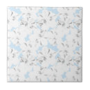 Buscar azul claro y blanco azulejos Flores