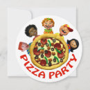 Buscar fiesta de la pizza invitaciones Cualquier niño