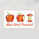 Buscar fruta roja tarjetas de visita Manzana