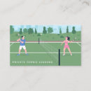 Buscar clase del tenis tarjetas de visita Entrenadores