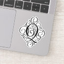 Buscar flourish pegatinas Monograma