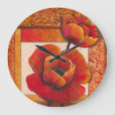 Buscar fondo naranja relojes de pared Floral