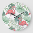 Buscar flamenco rosado relojes de pared Verde