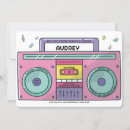 Buscar boombox invitaciones Vintage