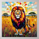 Buscar león colorido posters Jungla