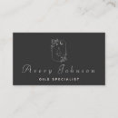 Buscar aceites esenciales tarjetas de visita Holístico