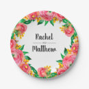 Buscar flores abstractas papel platos Floral